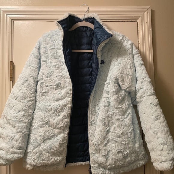 THE NORTH FACE REVERSIBLE MOSSBUD SWIRL JACKET GIRLS' - Picture 1 of 4